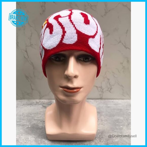 Y2K Graphic Letter Beanie Knitted Skull Cap Winter Warm Unisex Streetwear main image 6